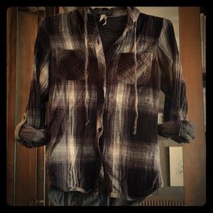 Hooded flannel